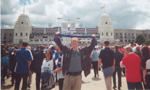 Paul arriving at Wembley